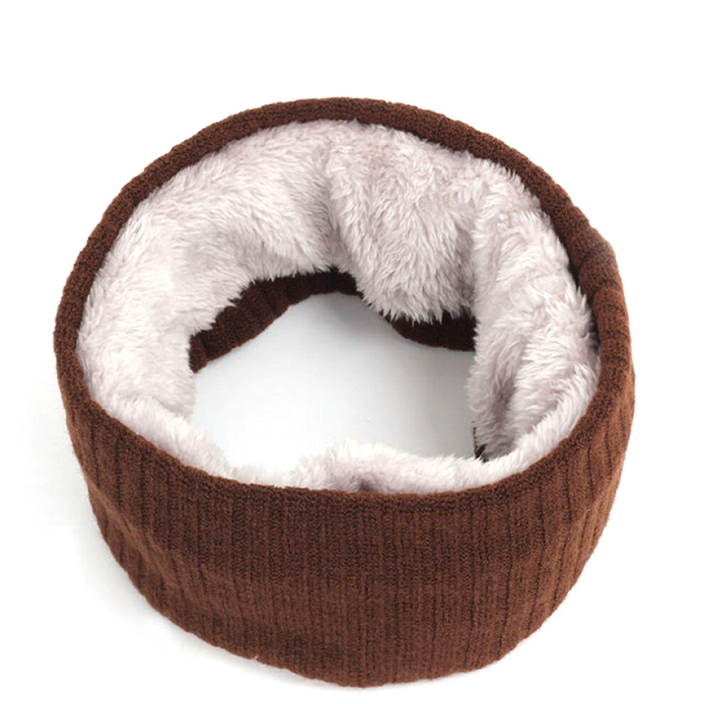 Neck Warmer Knit Fleece Lined Circle Loop Scarves 3564946435540