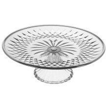 Glass Cake Display Stand Tray: Footed Cake Plate Server Party Serving Tray