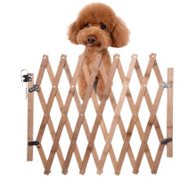 Cancello per animali domestici retrattile e regolabile, porta scorrevole per cani, cancello per interni in legno, cancello per cani per port