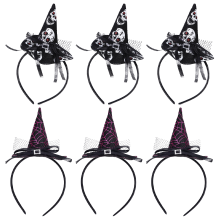 Halloween Headbands Hair Clip, Assorted Halloween Party Witch