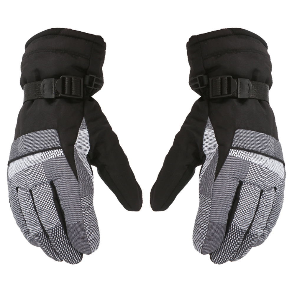 Winter Outdoor Riding Motorcycle Floral Stitching Non-Slip Warm Winter Cold Ski Gloves 3564946437681