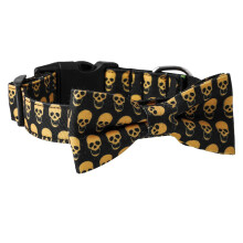 Halloween dog collar strap removable cute bow tie adjustable p