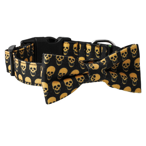 Halloween dog collar strap removable cute bow tie adjustable p