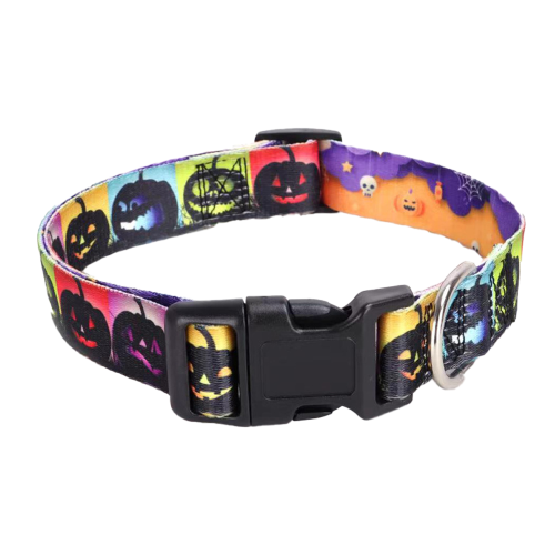 Halloween pet collar multi-color adjustable size Compatible with small, me