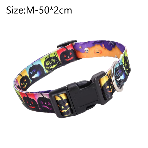 Halloween pet collar multi-color adjustable size Compatible with small, me 1