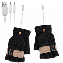 Heated Gloves USB Unisex Winter Gloves Two in One Washable Design Thermal Conduction Module Electric Heat Conversion Compatible with Work Of