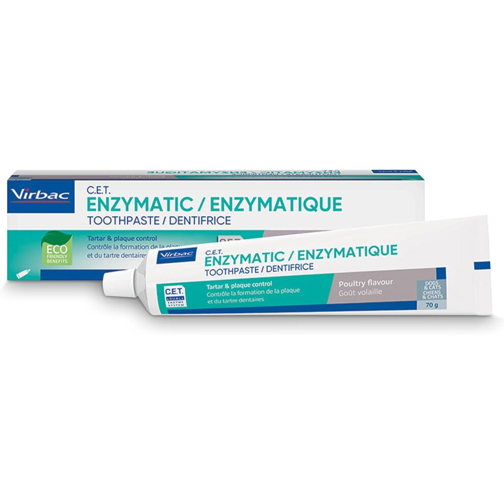 Virbac Enzymatic Toothpaste For Dogs, Poultry Flavour 70G