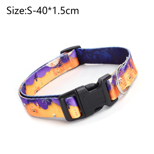 Halloween pet collar multi-color adjustable size Compatible with small, me 1