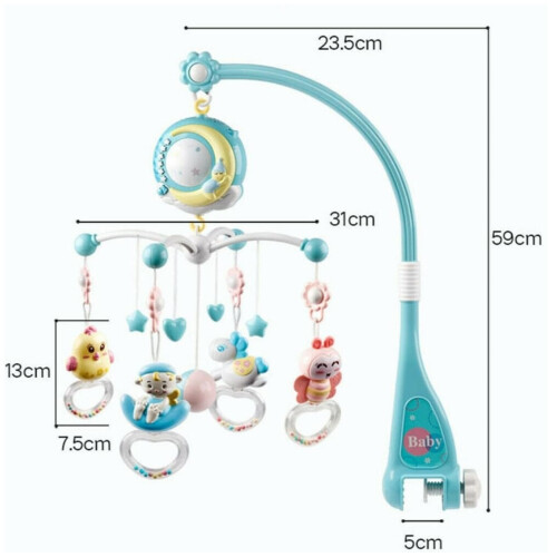 Rotating light music bedside bell 1