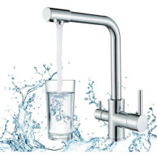 Robinet de cuisine durable à 3 voies, sans plomb, compatible avec une utilisation sûre de l'eau, options eau chaude, froide, fraßche et filt