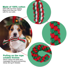Christmas Toy,Christmas Dog Rope Toy Gift Chew Toy Compatible with Puppy Teething Cleaning and Training