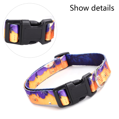 Halloween pet collar multi-color adjustable size Compatible with small, me 2