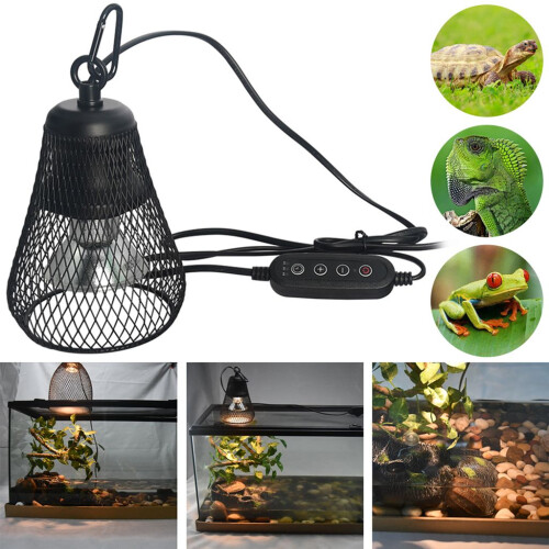 50W Reptile Pet Terrarium Brooder Heating Light UVA UVB Dimmable Heat Lamp Compatible with Lizard Snake Turtle