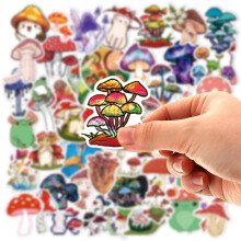 Colorful Ins Style Mushroom Stickers, Waterproof Decals Compatible with Personalizing Water Bottles, Guitars, And Laptops, Easy To Apply On