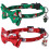2 Pack Christmas Cat Collar Breakaway with Removable Bow Tie w 1