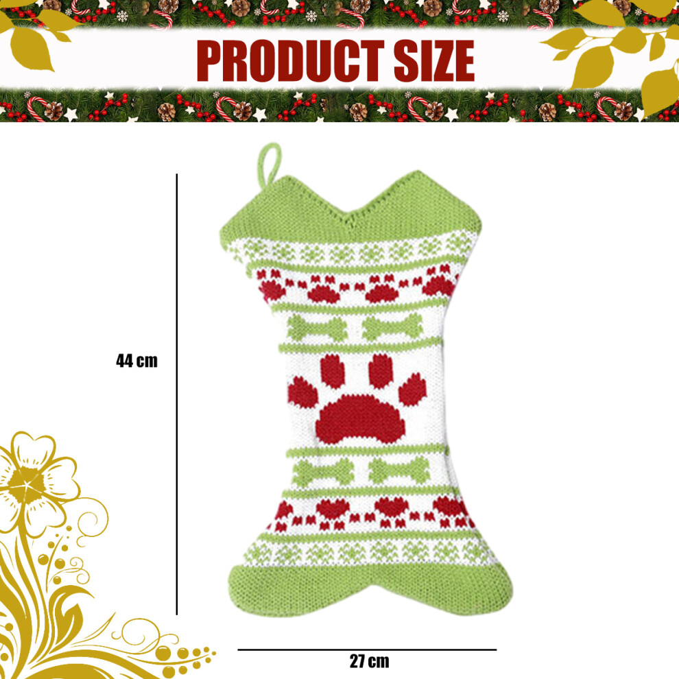 Christmas Knit Dog Stockings Bone/Fish Shape Pet Stockings Compatible With Dogs Christmas Holiday Decoration 3564946445808