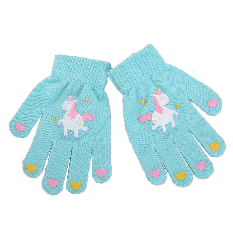 Kids Glovesï¼ Winter Knitted Gloves Stretchy Full Fingers Gloves Mitten Compatible With Boys And Girls 3564946445891