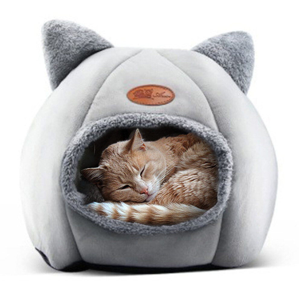 Pet Tent Cave Bed Compatible With Cats Puppy Soft Semi-Closed Sleeping Bag Sofa Indoor Pets Igloo Bed 3564946405994