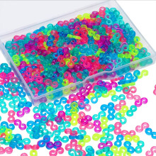 1000pcs S Clips Rubber Band Clips Rubber Band Bracelet Clips DIY Rubber Band Connectors