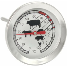 Thermomètre à R?tir En Acier Inoxydable - Thermomètre à Viande Analogique Jusqu'à 120  C - Thermomètre Pour Barbecue - Aiguille à Viande