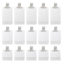 Lot de 15 sacs de rangement blancs pour activités de plein air, sachets plastiques pour gel douche et nettoyant visage