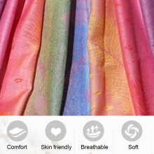 Jacquard cotton scarf Women's colorful ethnic wind travel shawl Autumn and winter tassel cotton warm scarf