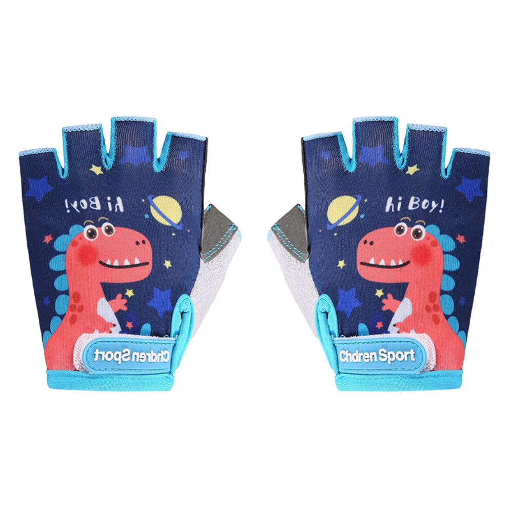 Children's Half Finger Gloves Fingerless Bicycle Gloves Breathe 3564946404430
