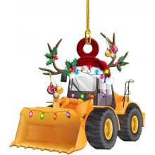 Weihnachtsbaum-Anhänger, Hängedekoration, Geschenk, personalisiert, Feuerwehrwagen, Fahrzeug, LKW, Boot, Bagger-Anhänger