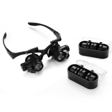 Professional Hands-Free Magnifying Glasses, Magnifying Glasses With Light Featuring Adjustable Led Lights And Replaceable Lens Compatible wi