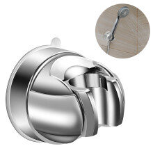 Vinkeljusterbart handduschfäste, överlägsen sugkraft, kromfinish, självhäftande hållare kompatibel med EfCompatible utan installation, väggm