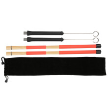 Ensemble de baguettes de batterie jazz rétractables en métal, tige de 19 pouces + sac en peluche, accessoires de percussion