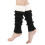 Damen-Beinwärmer-Socken aus einfarbigem Rippstrick 1