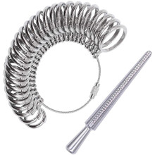 Kit de baguier, mandrin en alliage d'aluminium et jauge en acier inoxydable compatibles avec la fabrication de bijoux de précision, outil pr