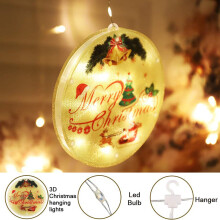 Gxhong Christmas fairy lights, Christmas lights, 10 LED white snowman lighting, Christmas fairy lights, Compatible with party, garden, Chris