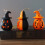 3 Pack Halloween LED Pumpkin Lights Portable with Witch's Hat 5
