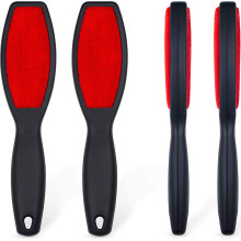 Brosse anti-peluches polyvalente et réutilisable, brosse double face pour poils d'animaux avec poignée brevetée, outil de nettoyage rapide e