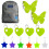 12pcs night reflective pendants -6 pentagrams+4 triangles+2 butterflies 1