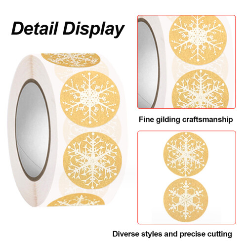 Kerststickers met meerdere sneeuwvlokken