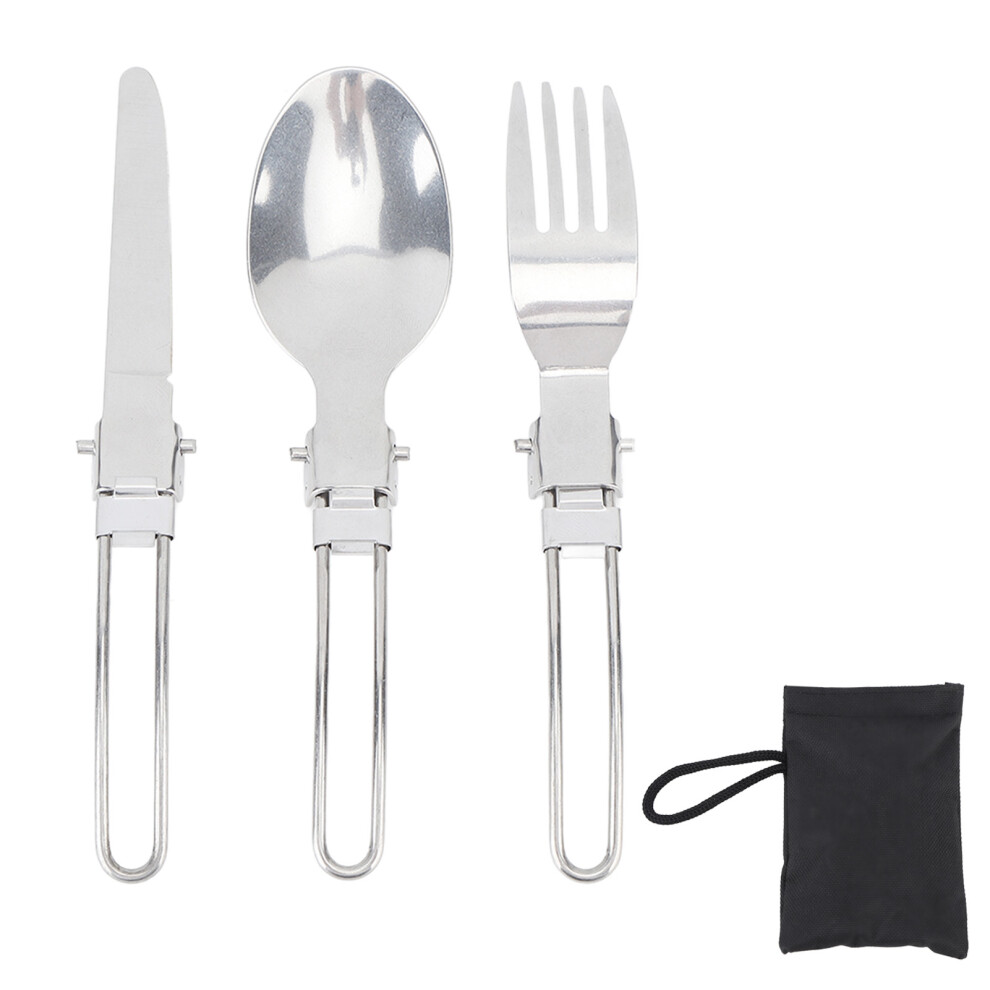 Titanium Folding Cutlery, Versatile Handle Compatible With Easy Storage, Healthy Durable Material Ideal Compatible With Backpacking, Camping 3564946447321