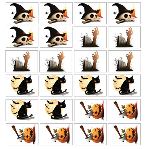 Αυτοκόλλητα Halloween κομμένα σε σχήμα κοπής, θυμωμένη, τρελή, κακή, τρομακτική