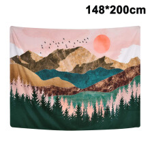 Bohemian Mandala Cloth Tapestry Wall Hanging Big Wave Tapestry Wall Cloth Compatible with Living Room Bedroom Decor
