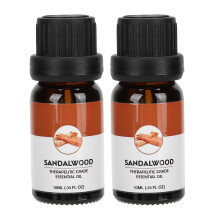 Premium Sandeltræ Æterisk Olie, Glamour af Duft, Ufortyndede Aromaterapiolier, 100% Ren Afslapning i en Ravfarvet Glasflaske, Blandet med