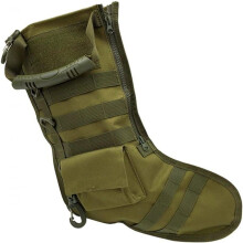Tactical Stocking 20 inch Tactical Christmas Stockings Compatible with Man with Molle Gear (Green)