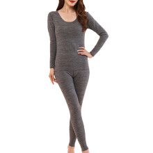 Women’s Thermal Long Johns Sets Fleece Lined 2 Pcs Underwear Top & Bottom Pajama Set - Grey