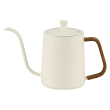 Chaleira de café com bico de ganso de 600 ml, cafeteira de gotejamento em aço inoxidável com alça para pendurar.