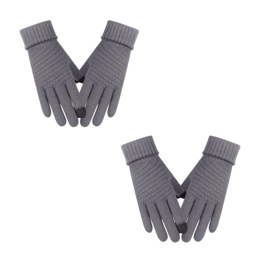 stk. vinterhandsker med touchskærm, strikkede handsker, elastisk manchet, vintervarme handsker 1