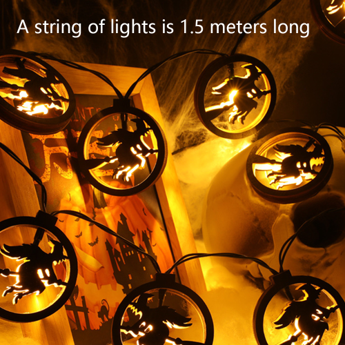 Halloween String Lights Decorations, Wooden Atmosphere Lights, 1