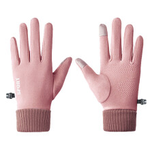 Warm cycling plush touch screen waterproof gloves Compatible with women