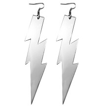 80s Delicate Earrings Dangle Lightning Earrings Halloween Pendant Retro Acrylic Drop Dangle Compatible with Women 80s Party Retro Costume Pa