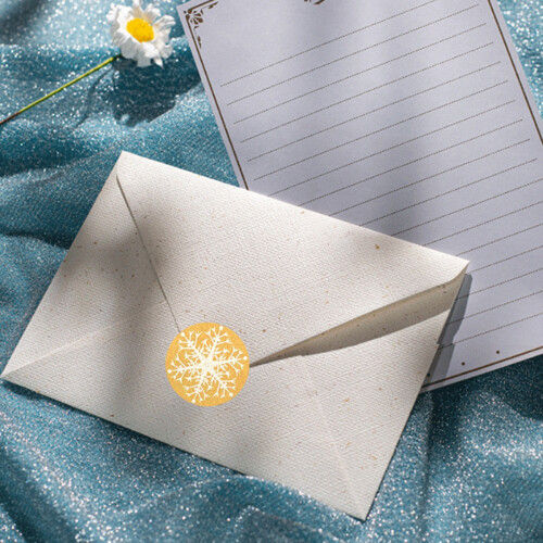 Kerststickers met meerdere sneeuwvlokken 2